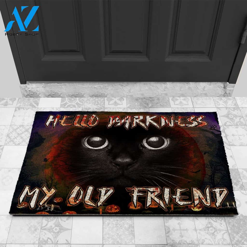 Halloween Hello My Old Friend Doormat Indoor And Outdoor Mat Entrance Rug Sweet Home Decor Housewarming Gift Gift For Friend Family Stem Feminist
