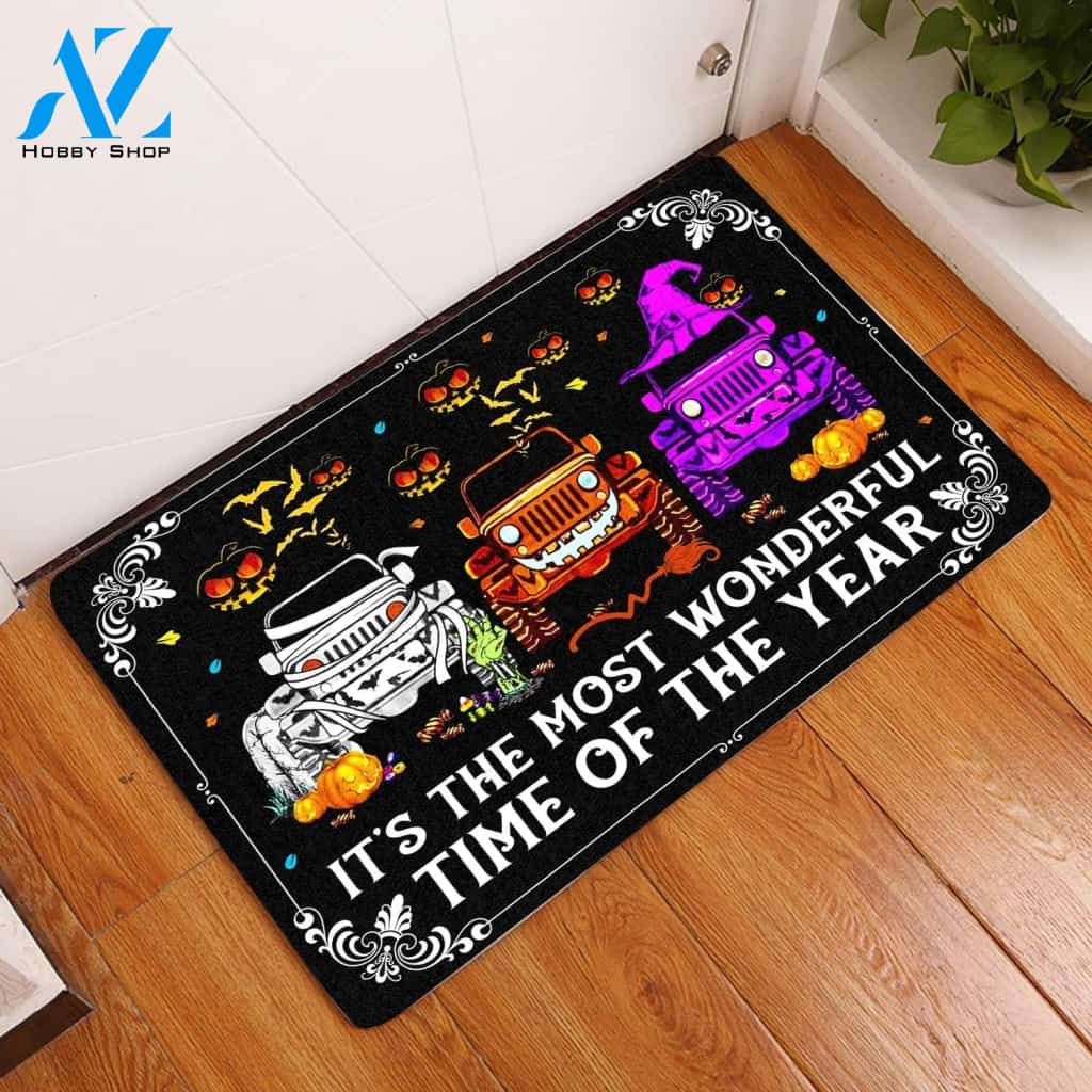 Halloween It Is The Most Wonderful Time Of The Year Doormat Indoor And Outdoor Mat Entrance Rug Sweet Home Decor Housewarming Gift Gift For Friend Family Stem Feminist