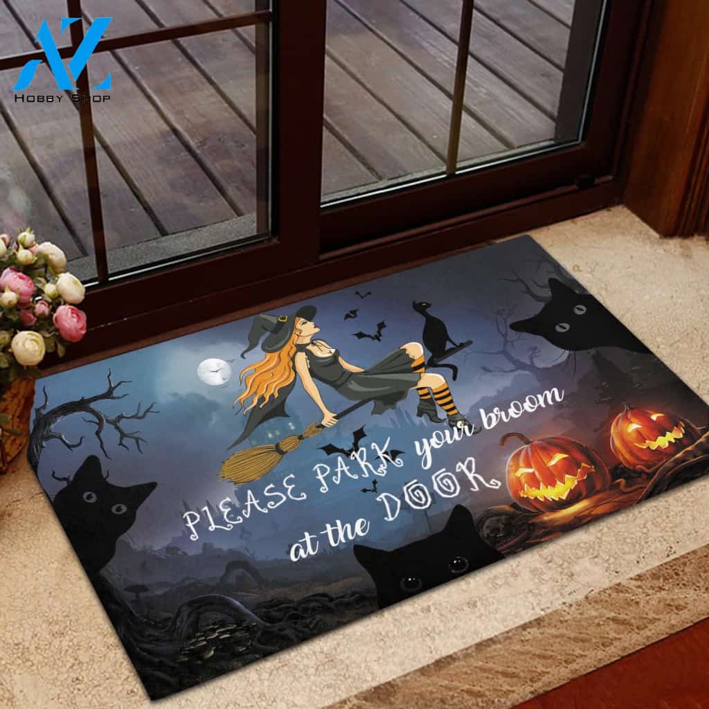 Halloween Please Park Your Broom At The Door Doormat PTU