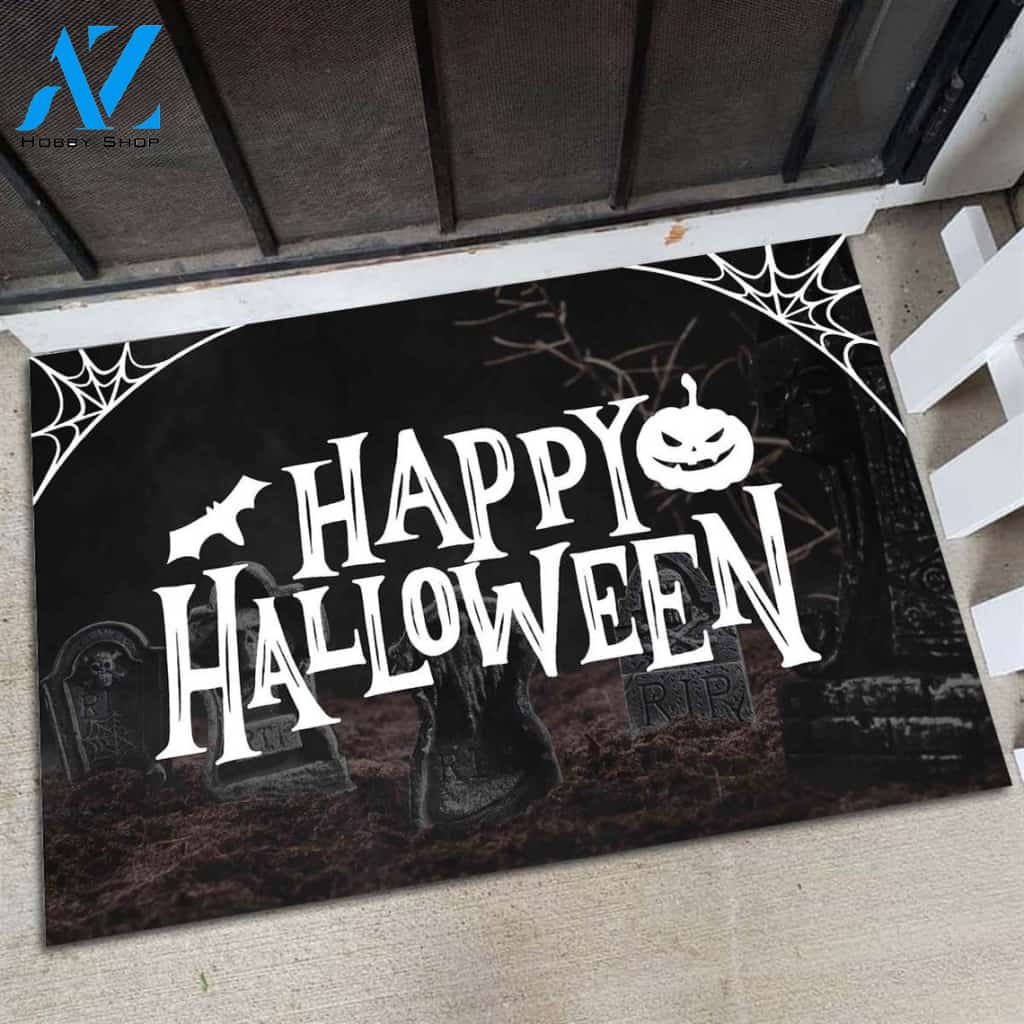 Halloween RIP Happy Halloween Equality Doormat Indoor And Outdoor Mat Entrance Rug Sweet Home Decor Housewarming Gift Gift For Friend Family Stem Feminist
