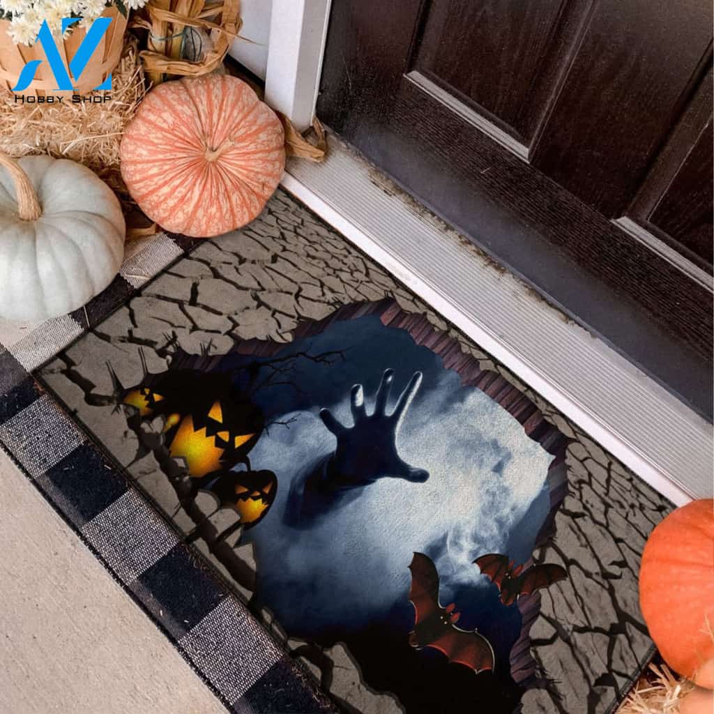 Halloween Scary Hand Doormat Indoor And Outdoor Mat Entrance Rug Sweet Home Decor Housewarming Gift Gift For Friend Family Stem Feminist