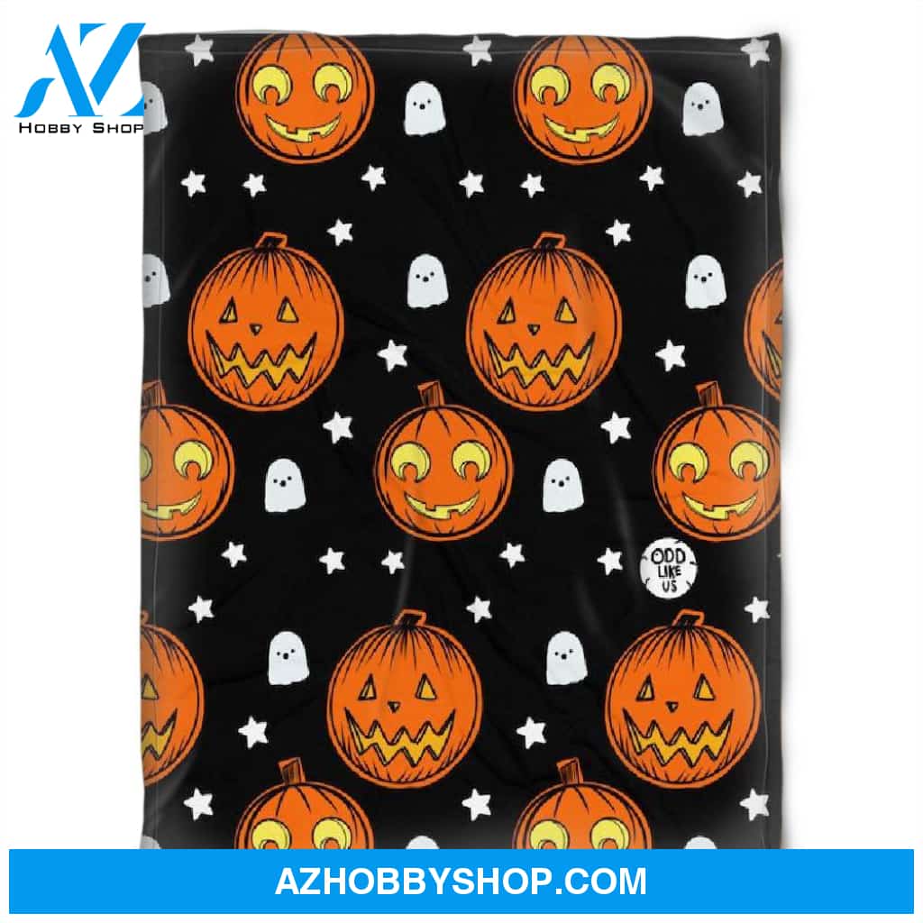 Halloween Smile Scary Pumkins Fleece Blanket Halloween Adult Blanket