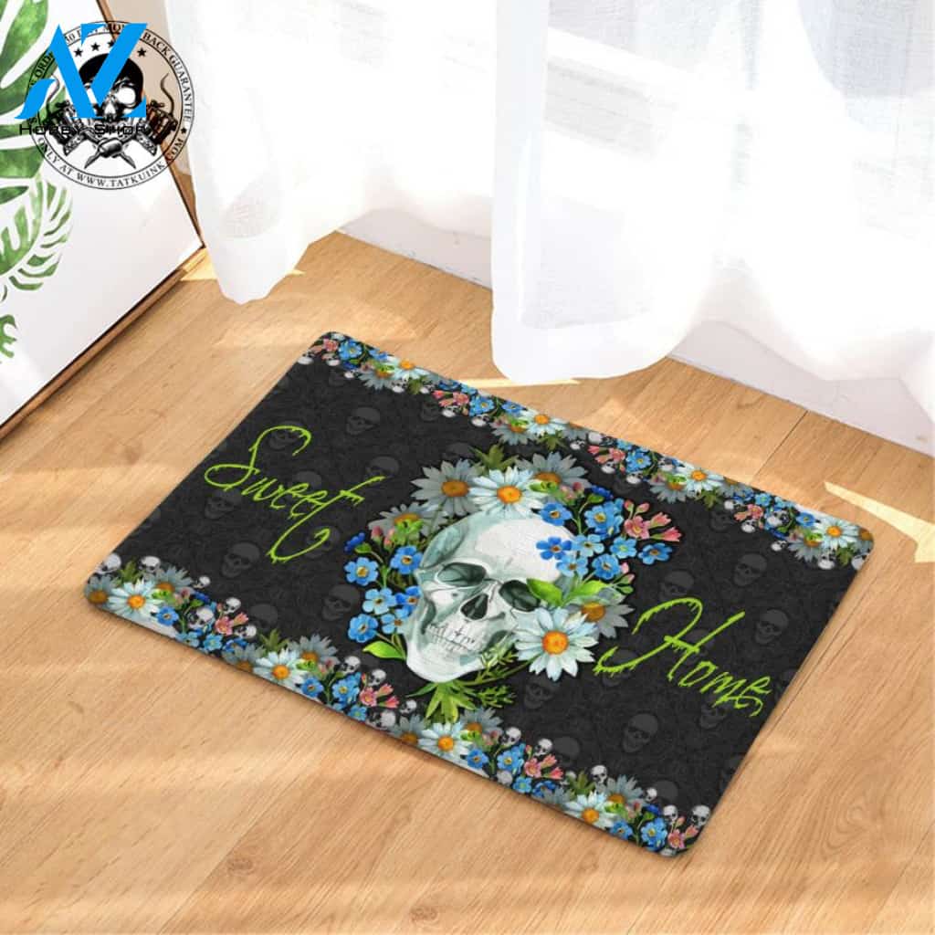 Halloween Sweet Home Skull Doormat