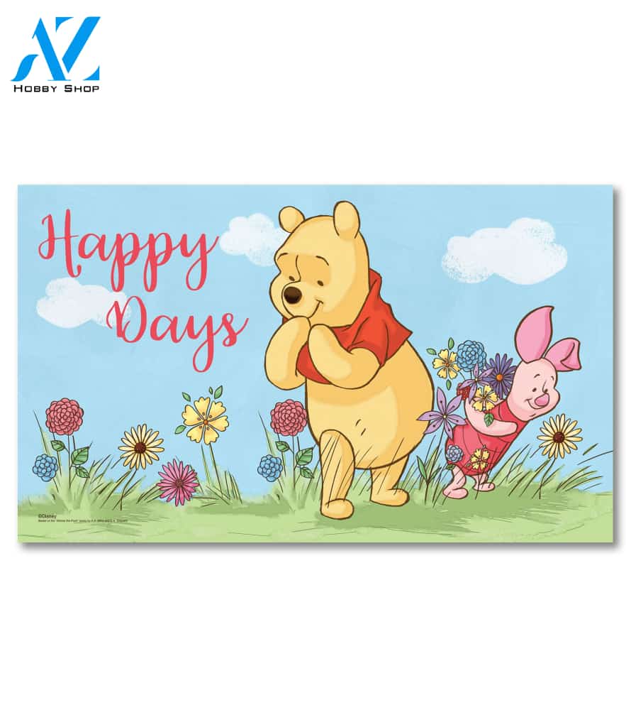 Happy Days Pooh & Piglet Doormat - 18" x 30"