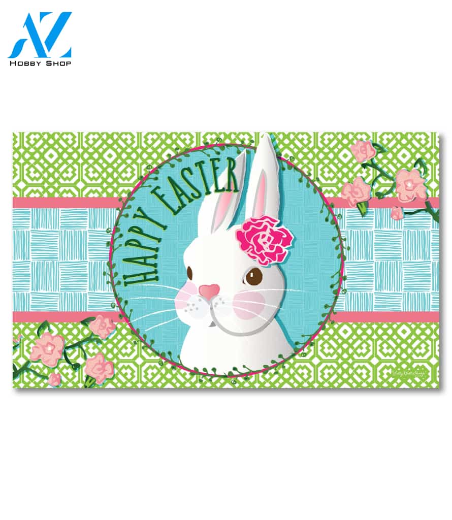Happy Easter Bunny Doormat - 18" x 30"