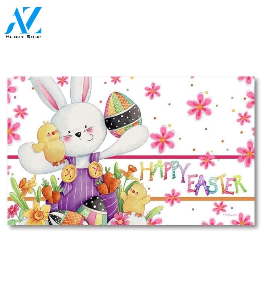 Happy Easter Fun Doormat - 18" x 30"