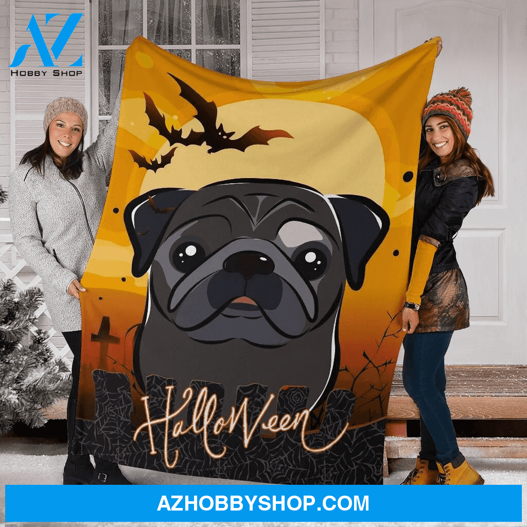Happy Halloween Dog Blanket,Fleece Blanket,Gifts For Halloween, Birthday, Gift Home Decor Bedding Couch Sofa Soft And Comfy Cozy