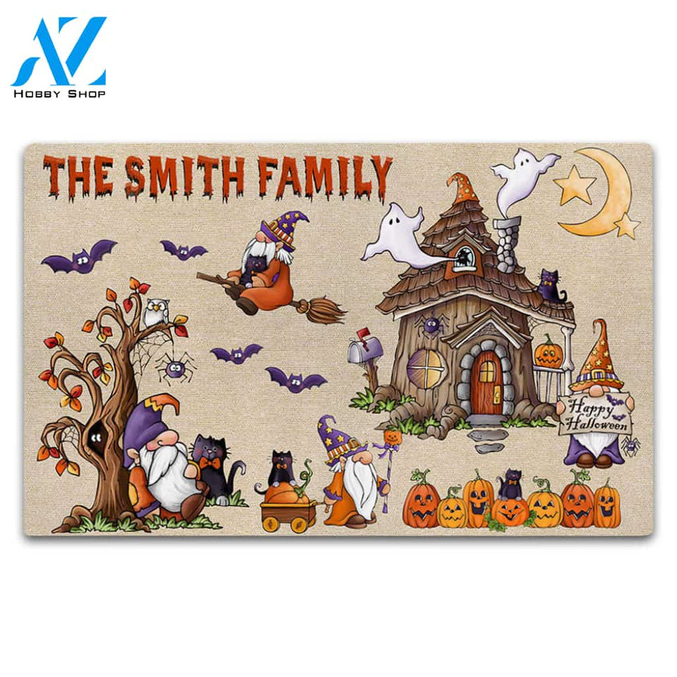 Happy Halloween From The Family Personalized Doormat Vr2, LIHD