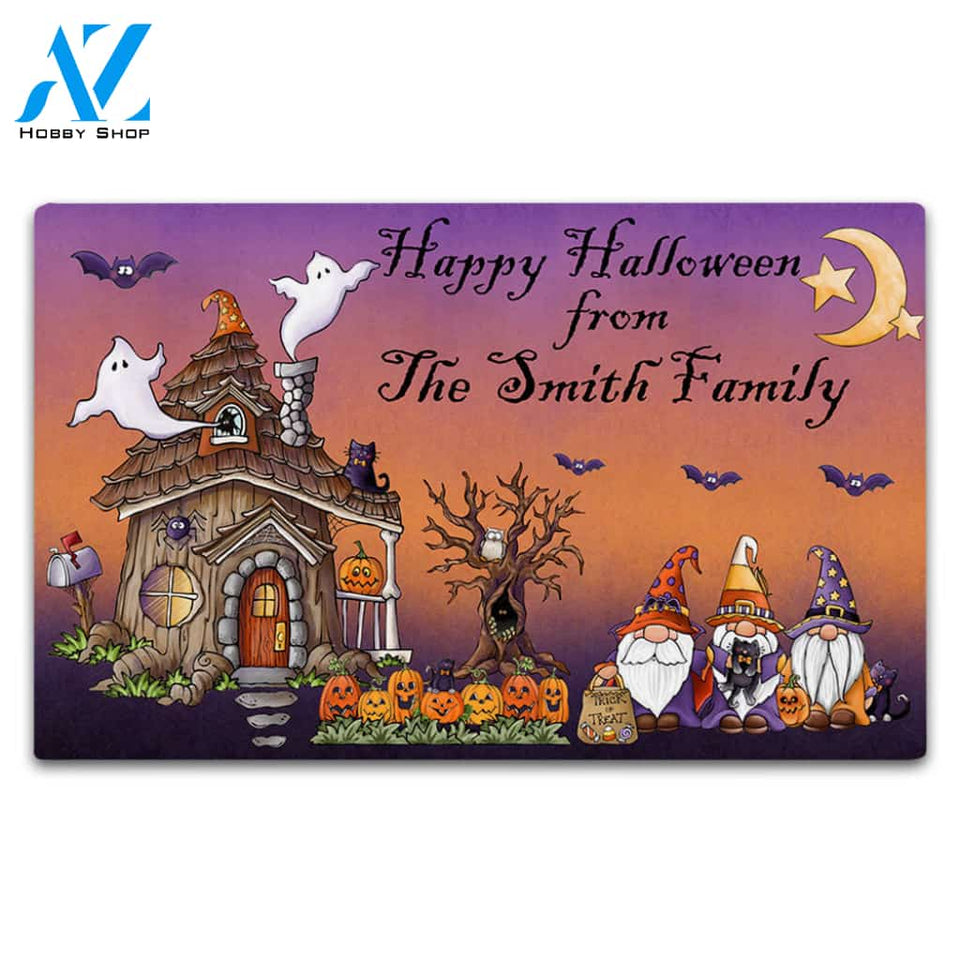 Happy Halloween From The Family Personalized Doormat, LIHD