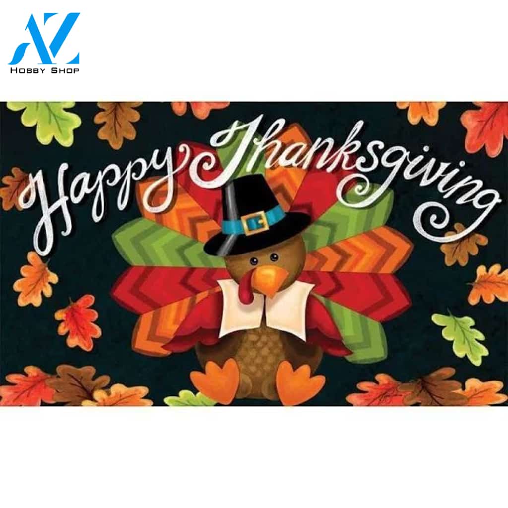 Happy Thanksgiving Doormat Welcome Mat Housewarming Gift Home Decor Funny Doormat Thanksgiving Decor Halloween Christmas Thanksgiving Gift Ideas