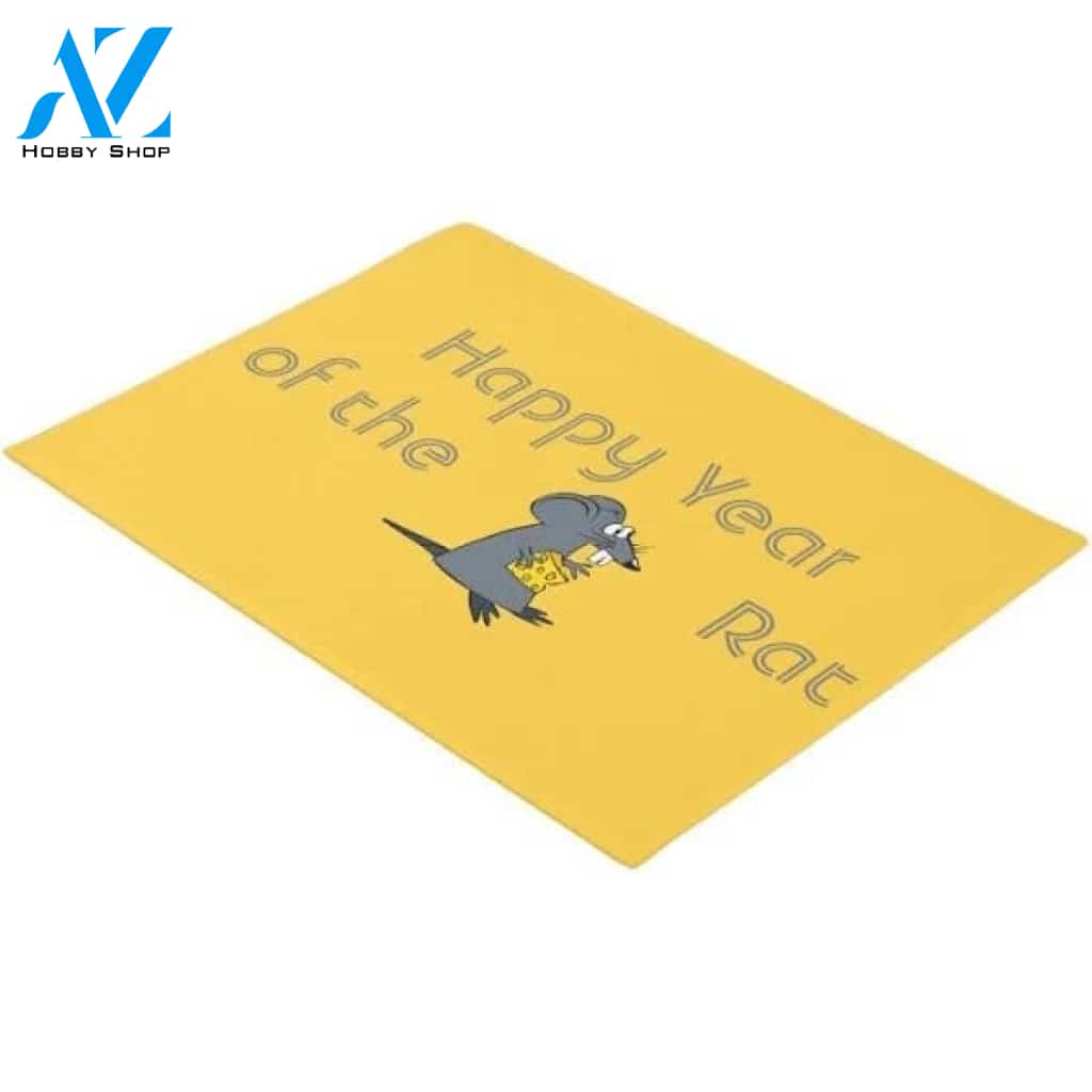 Happy Year of the Rat Doormat Welcome Mat House Warming Gift Home Decor Funny Doormat Gift Idea