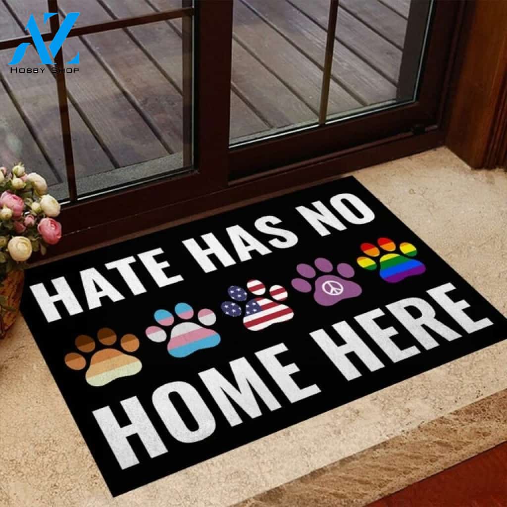 Hate Has No Home Here Dog Doormat