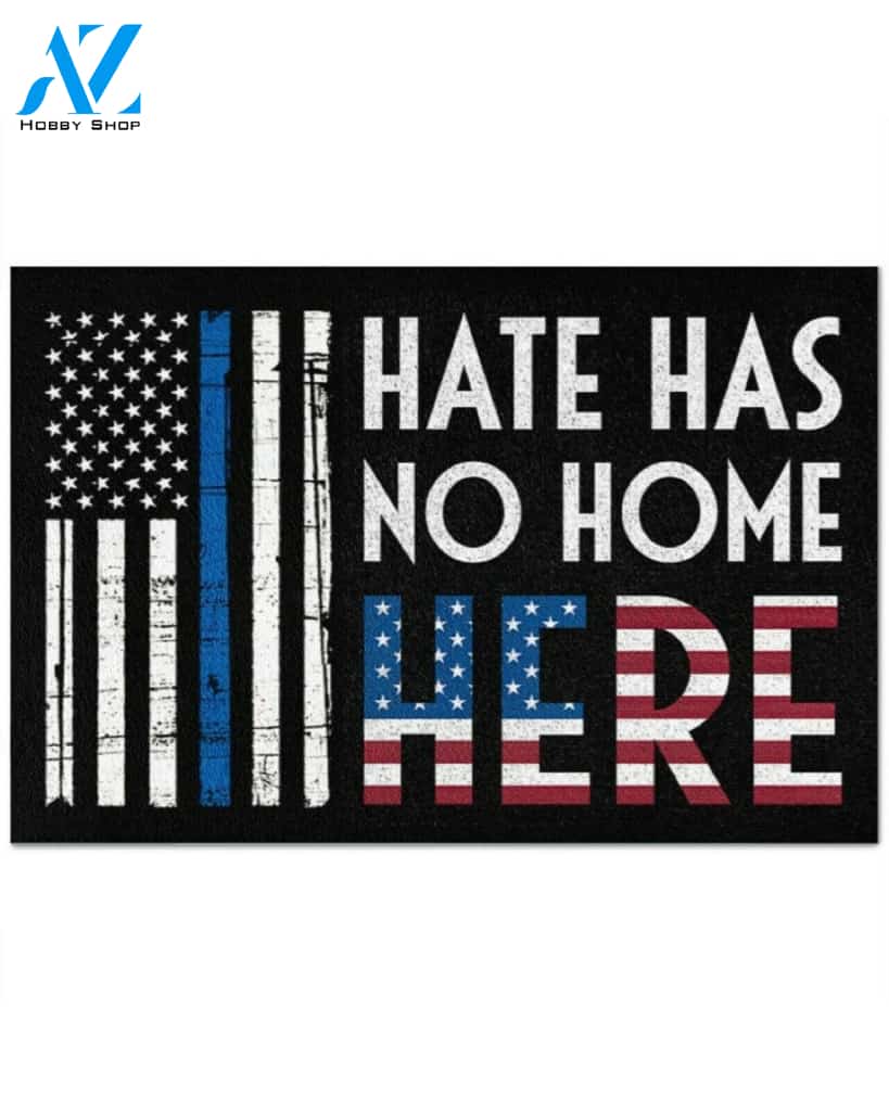 Hate Has No Home Here Indoor and Outdoor Doormat Welcome Mat House Warming Gift Home Decor Funny Doormat Gift Idea