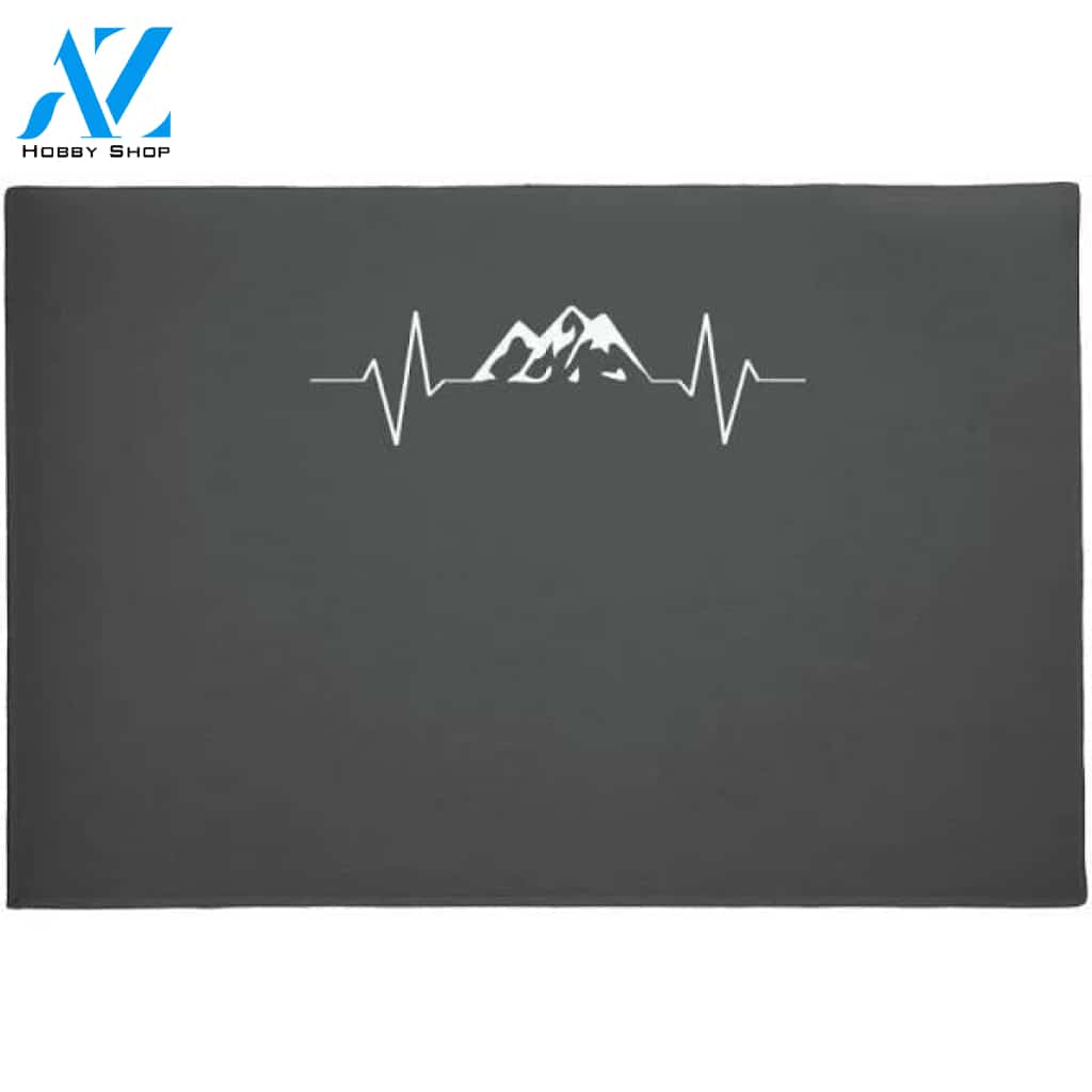 Personalized Name Family House Heartbeat Mountaineering Hiking Indoor And Outdoor Doormat Warm House Gift Welcome Mat Gift For Friend Family