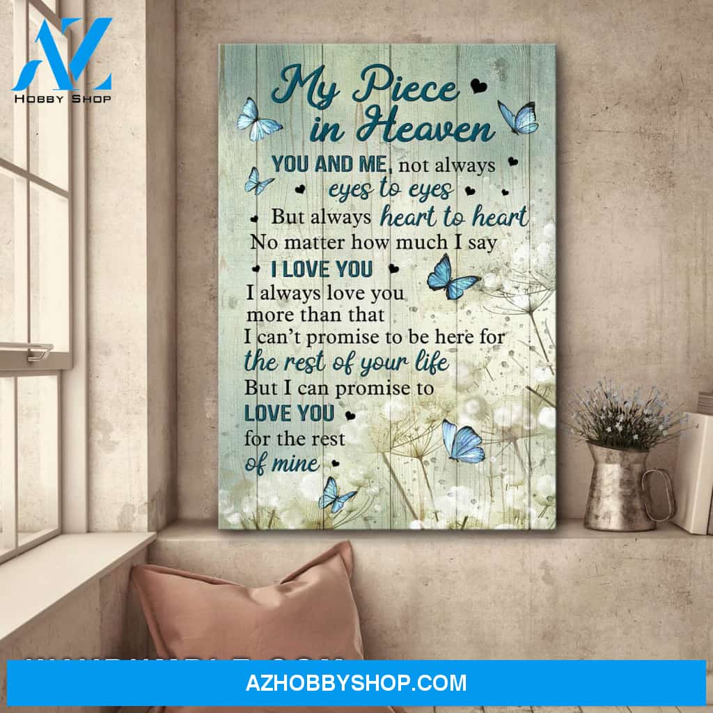 Heaven - You & Me not always eyes to eyes but always heart to heart - Portrait Canvas Prints, Wall Art