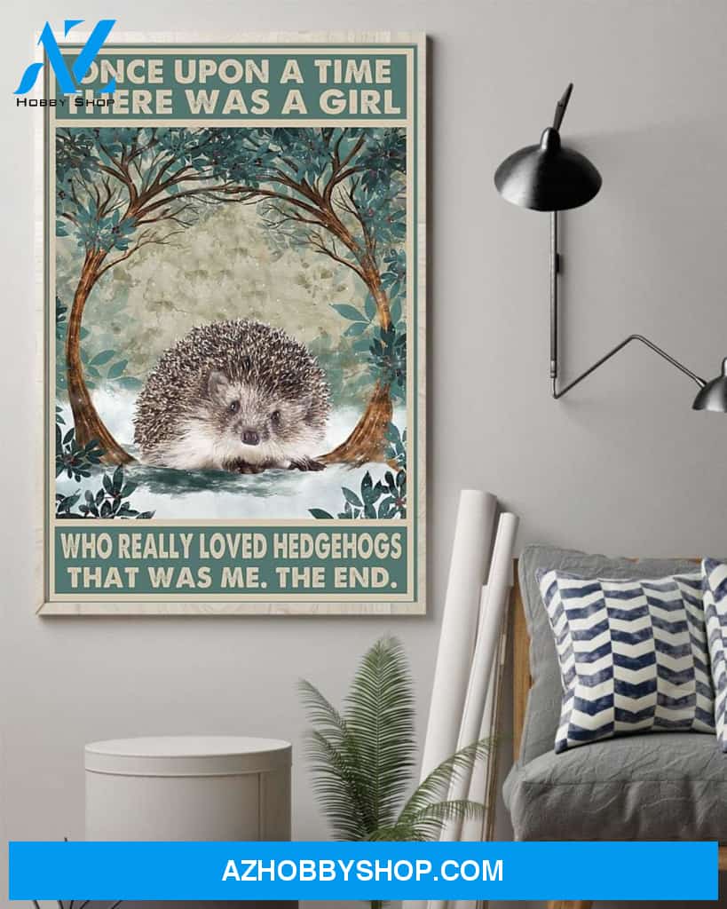 Hedgehogs, Once Upon A Time There Was A Girl Canvas And Poster, Wall Decor Visual Art