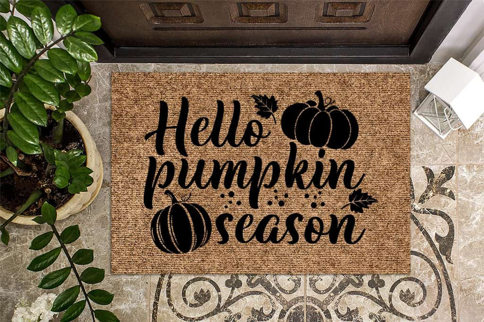 Hello Pumpkin Season Fall Doormat