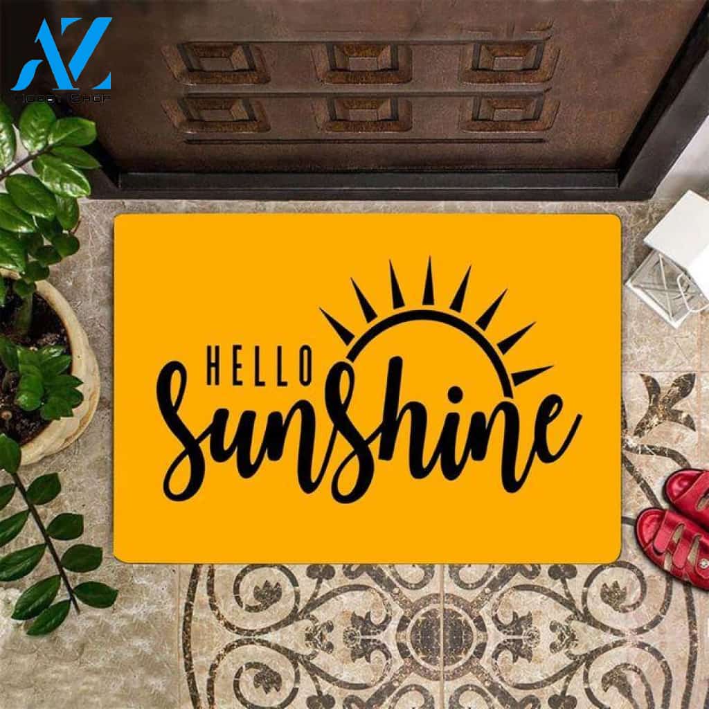 Hello Sunshine Doormat Welcome Mat Sunflower Doormat Indoor And Outdoor Doormat Warm House Gift Welcome Mat Birthday New House Gift Idea