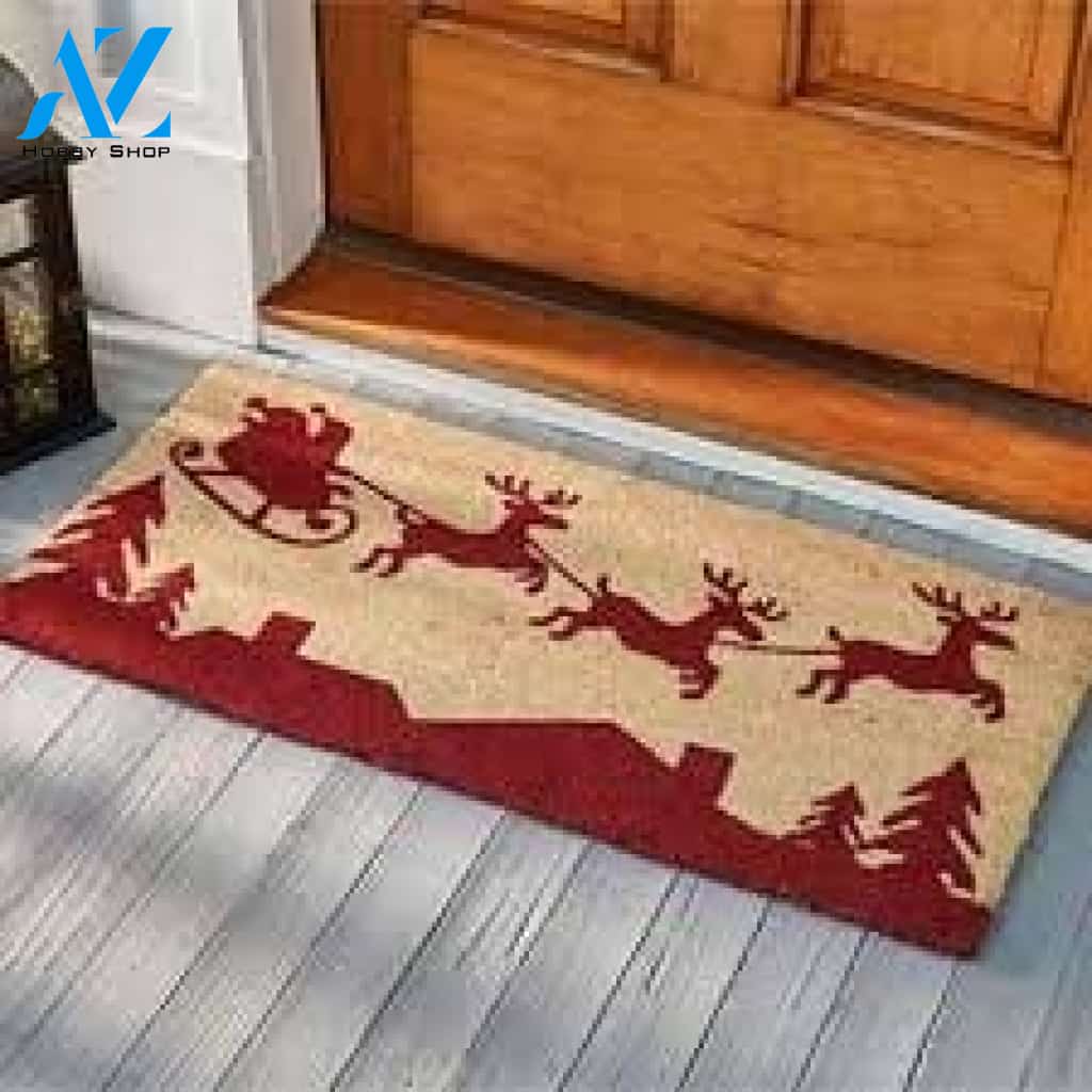 Heres Come Santa Claus CLT091017R Doormat