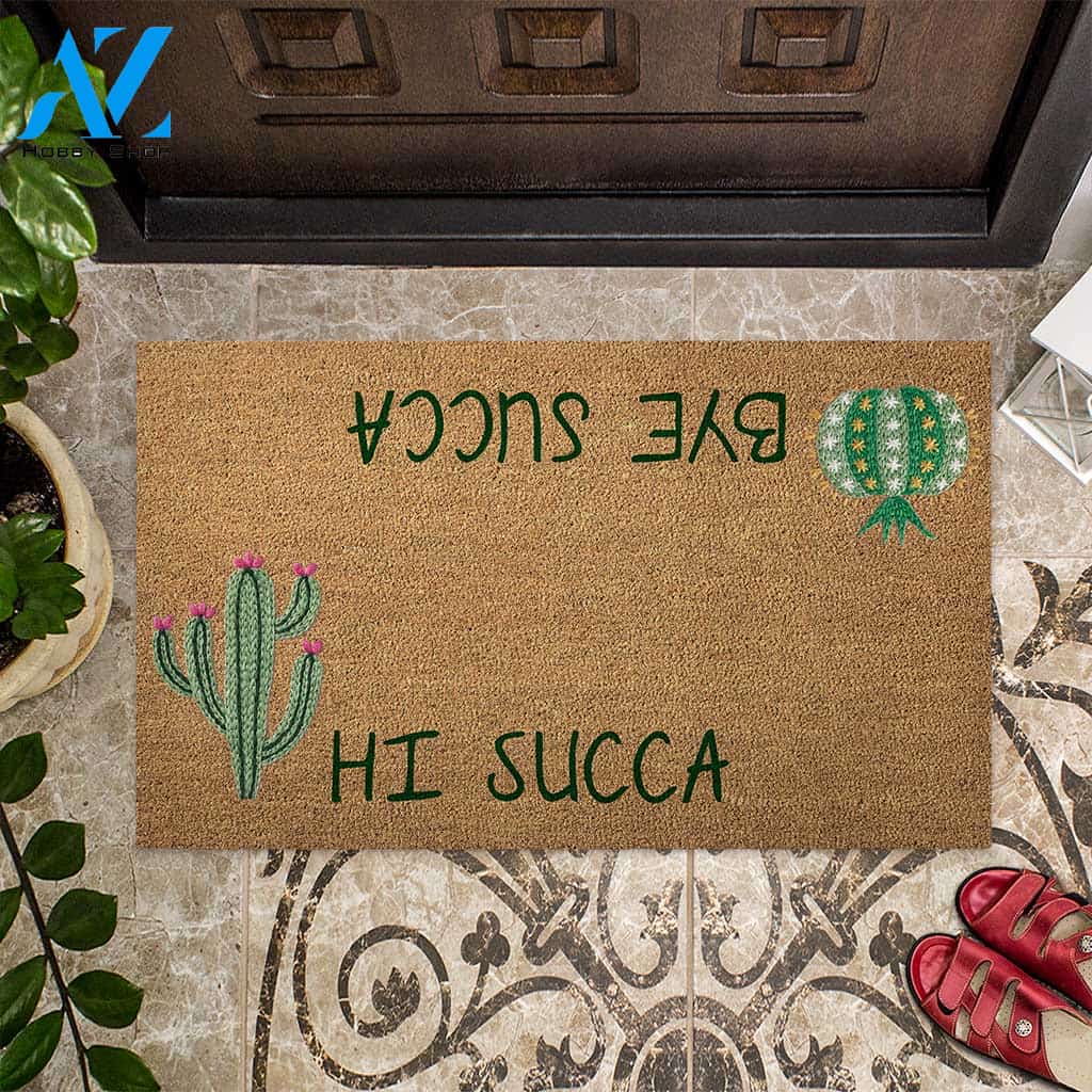 Hi Succa Bye Succa Funny Indoor And Outdoor Doormat Warm House Gift Welcome Mat Gift For Succa Lovers