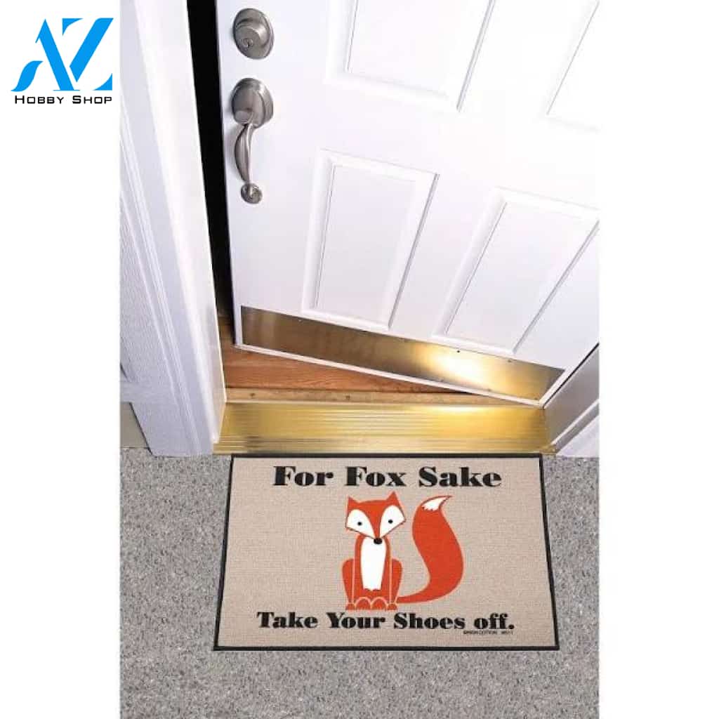 High Cotton for Fox Sake Doormat - Funny Olefin Welcome Mat