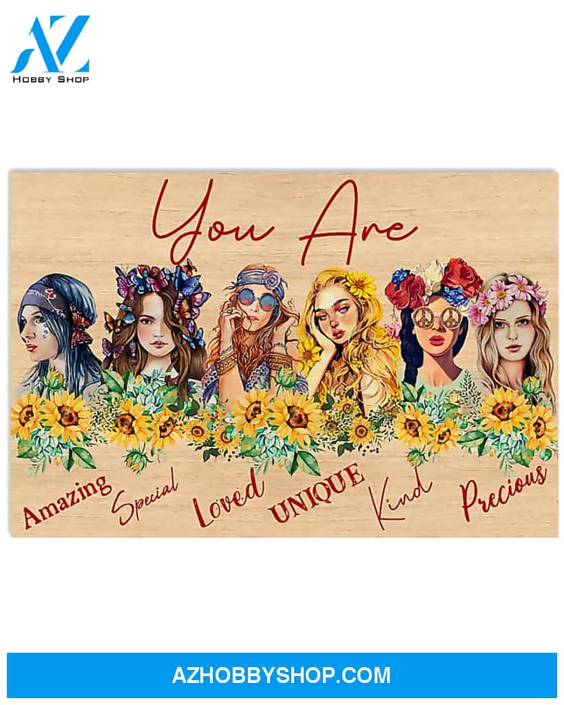 Hippie Poster You Are Amazing Special Loved Unique Kind Precious Wall Decor