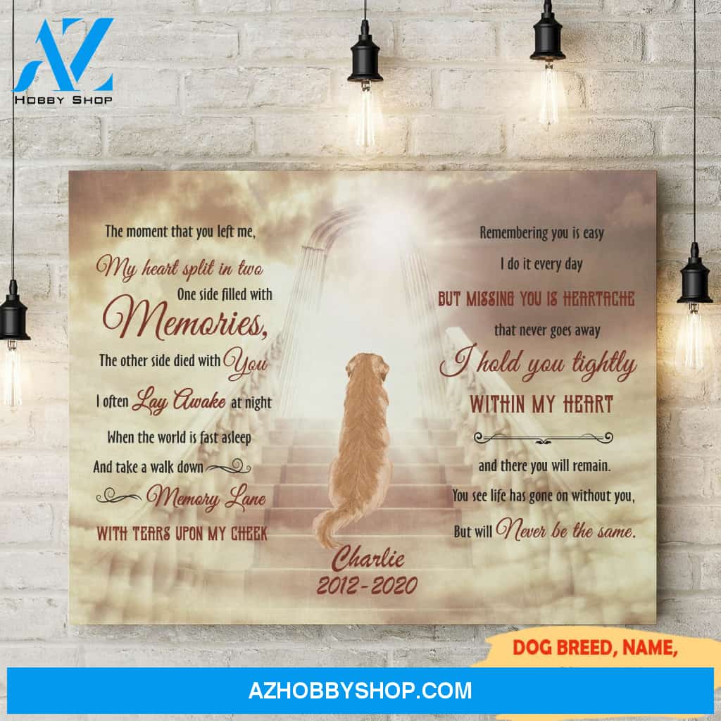 Hold You Tightly - Personalized Custom Canvas - Memorial Dog Gifts