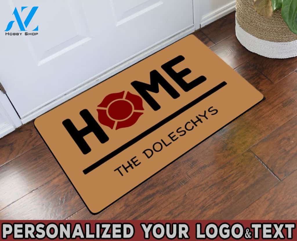 Home Personalized Your Logo & Your Family Text Doormat 23.6" x 15.7" | Welcome Mat | House Warming Gift