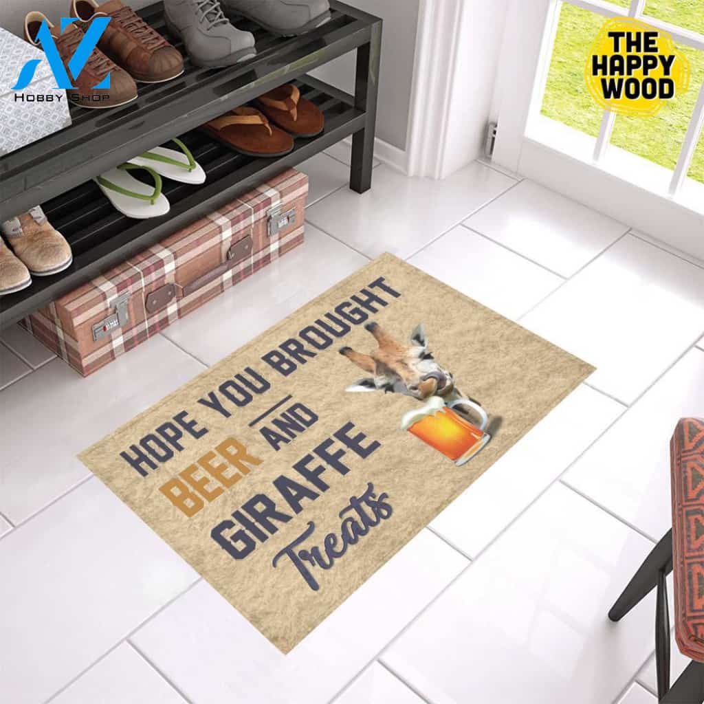 Hope You Bought Beer And Giraffe Treats Doormat