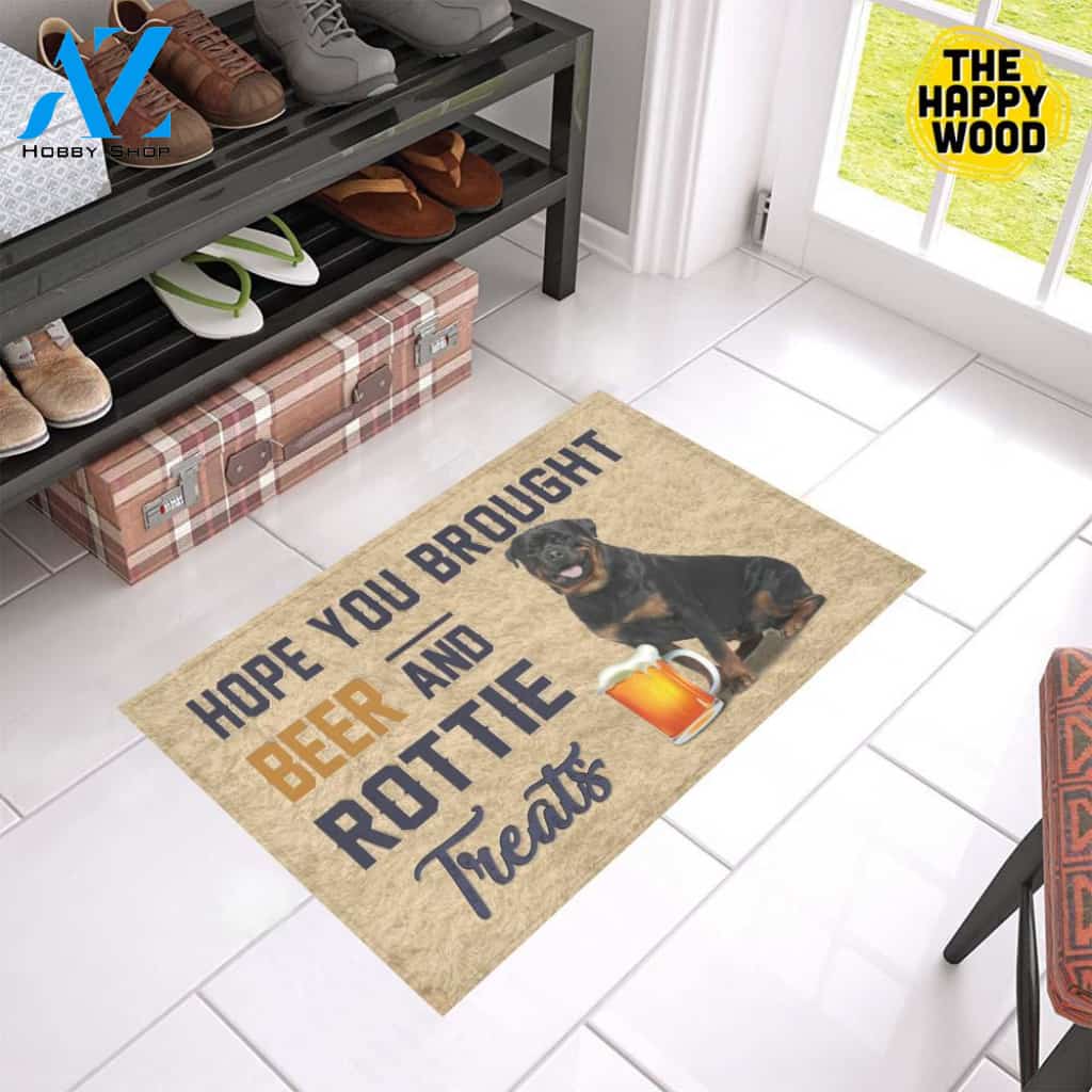 Hope You Bought Beer And Rottweiler Treats Doormat
