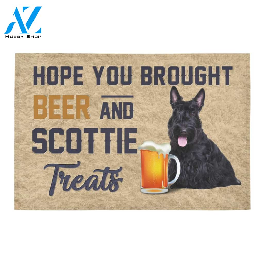 Hope You Brought Beer And Scottie Treats Doormat Welcome Mat Housewarming Gift Home Decor Funny Doormat Best Gift Idea For Family Birthday Gift