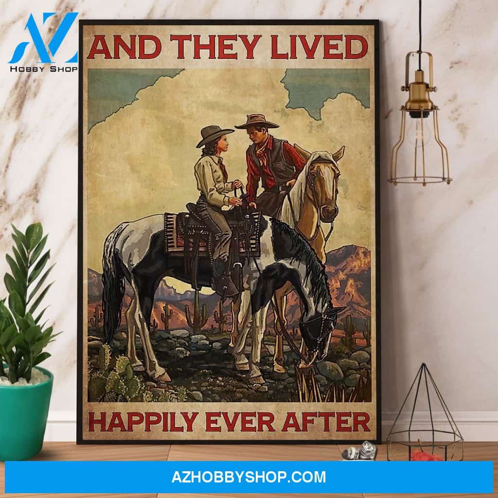 Horse And They Lived Happily Ever After Canvas And Poster, Wall Decor Visual Art