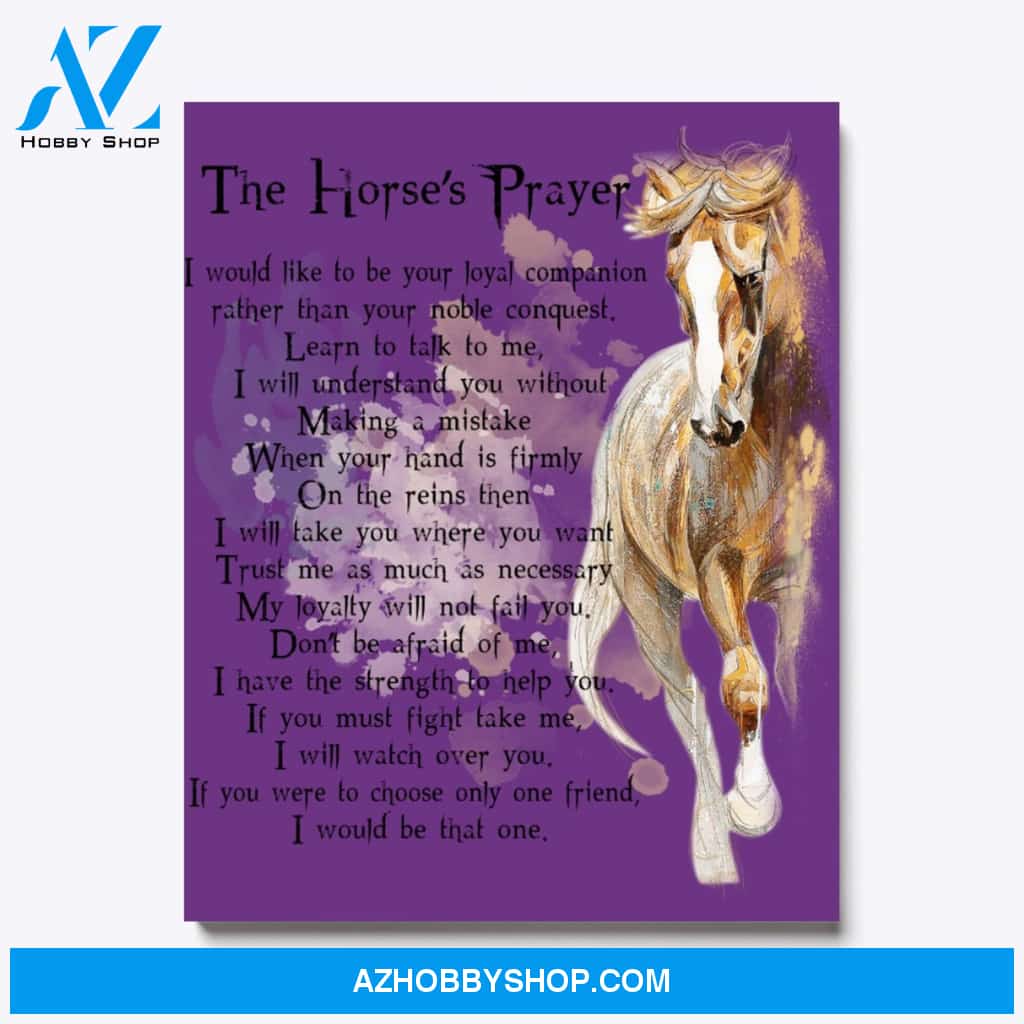 Horse Canvas Full Size Canvas The Horse's Prayer