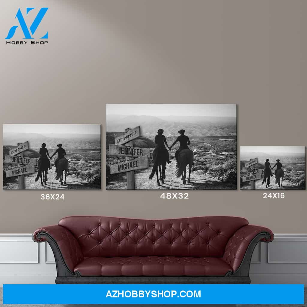 Horse Hands Names Premium Canvas