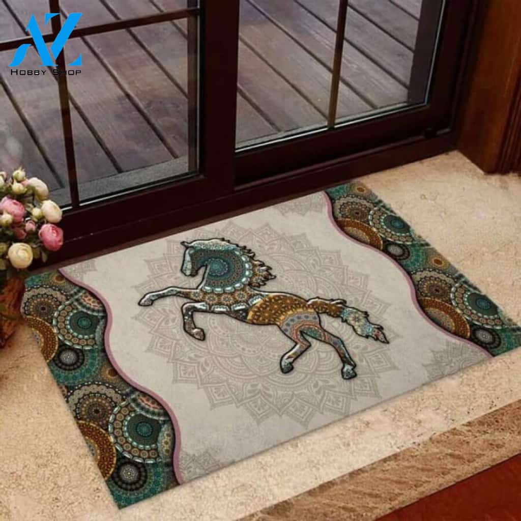 Horse Mandala Doormat | Welcome Mat | House Warming Gift