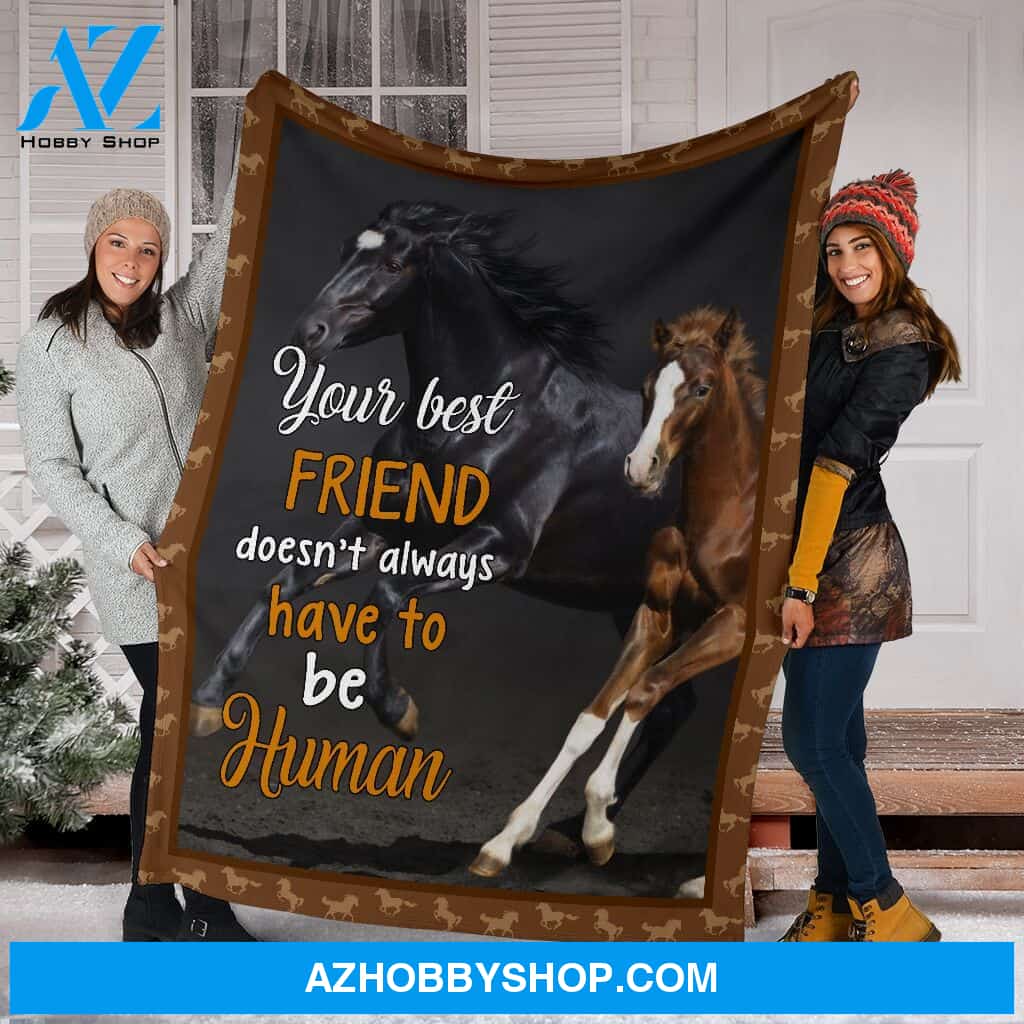Horse Your Best Friend Fleece Blanket