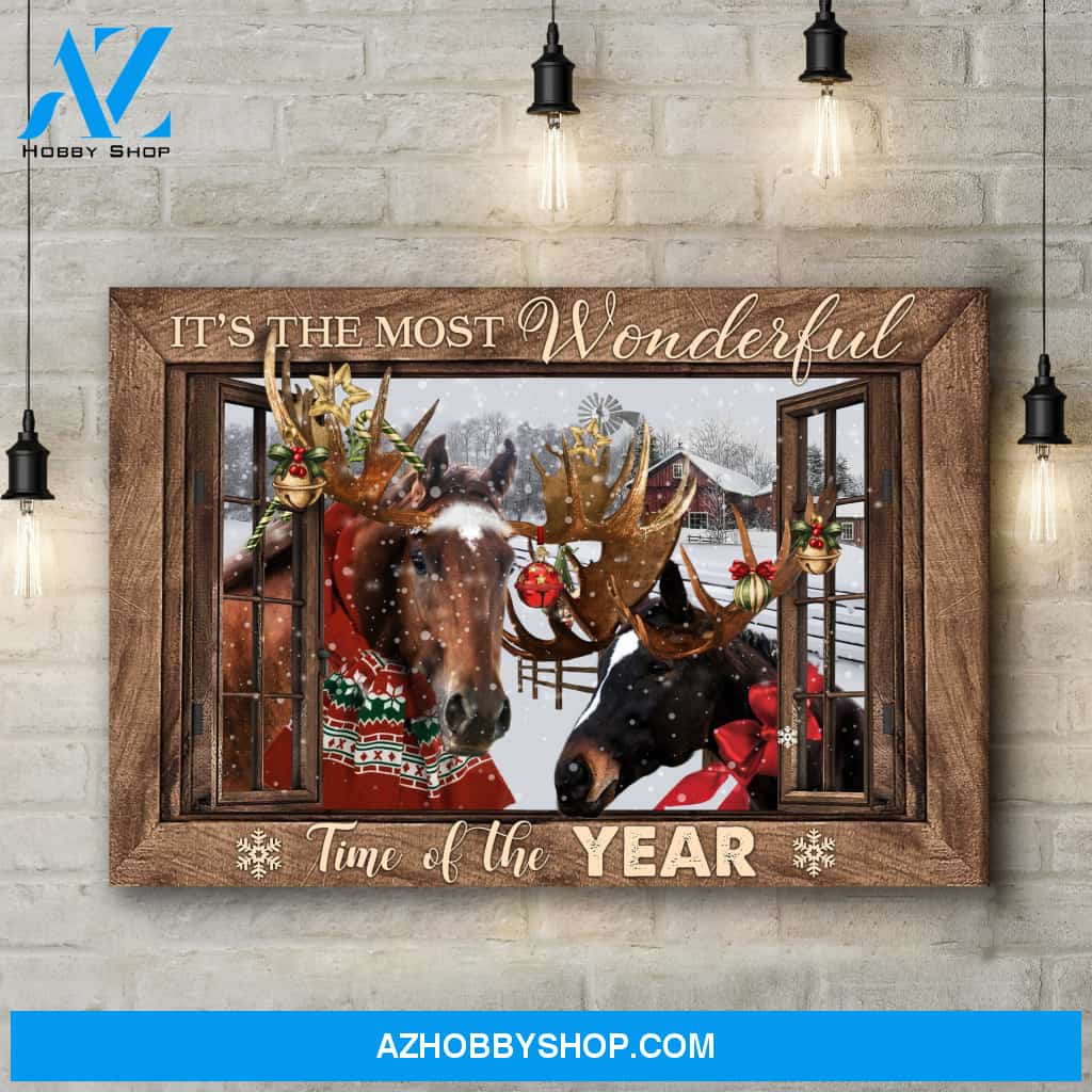 Horses - It's The Most Wonderful Time Of The Year Canvas No Frame - CC11121QA