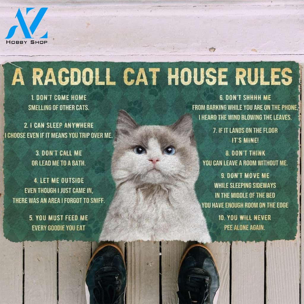 Gearhumans Gearhuman 3D House Rules Ragdoll Cat Doormat