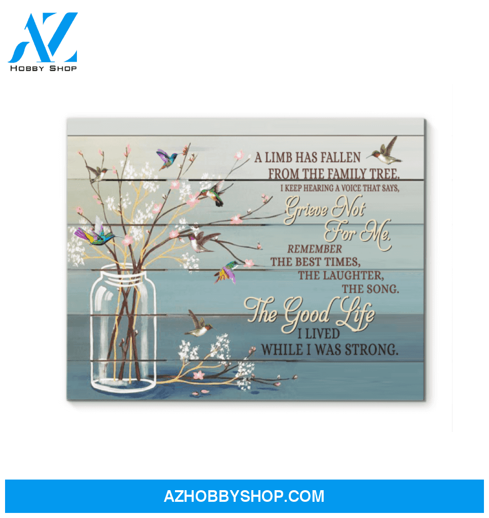 Hummingbird - A Fallen Limb - Canvas Wall Art