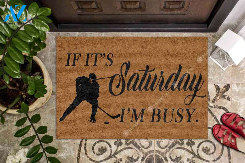 I Am Busy Playing Hockey CLA1710027D Doormat