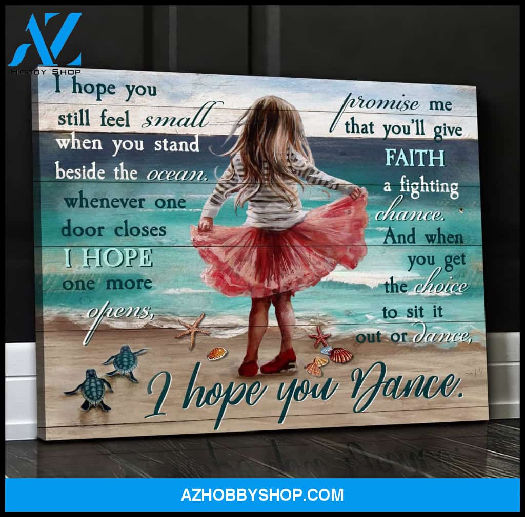 I Hope You Dance Little Girl Wall Art Canvas