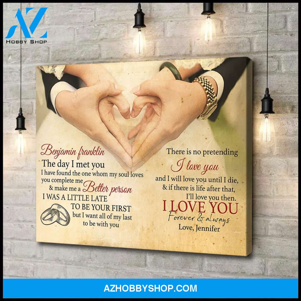 I Love you forever and always - Personalized Canvas