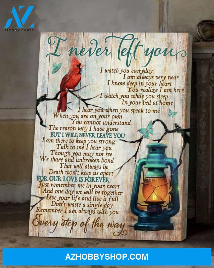 I Never Left You Red Cardinal Poster Canvas Wall Decor Visual Art