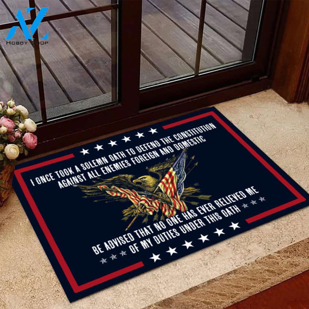 I Once Took A Solemn Oath To Defend The Constitution Door Mats