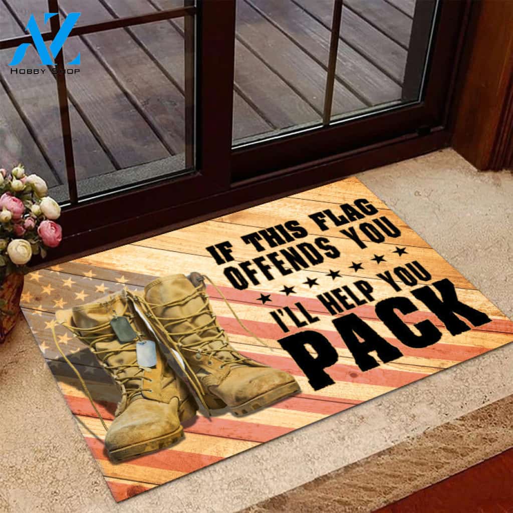 If This Flag Offends You I'll Help You Pack Door Mats