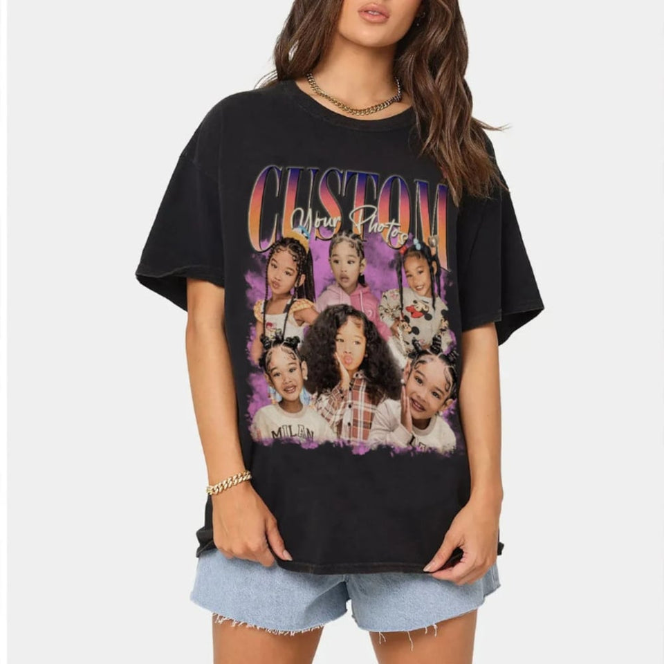 Custom Bootleg Rap Tee, Custom Bootleg Shirt, Custom Youth T-shirt, Adult shirts,Custom your own Photo, Vintage Graphic gift for daughter