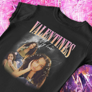 Valentines Custom Shirt, Vintage Y2K T-Shirt, Bootleg Rap Tee, Vintage 90s T-shirt, Valentine's Top, Girlfriend Boyfriend, Custom Photo Gift