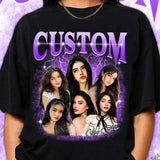 90s Vintage Bootleg Shirt, Personalized Bootleg Rap Tee, Custom Photo Shirt, Custom Your Own Bootleg, Custom Girlfriend Photo Shirt