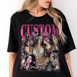 Custom Bootleg Rap Tee, Custom Face Shirt, Custom Valentine Shirt, Face Photo Vintage T-Shirts, Your Own Picture, Personalized Birthday Gift