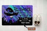 Custom Name Do You Dare Enter The Witch's Lair Halloween Doormat | Best Outdoor Halloween Decoration